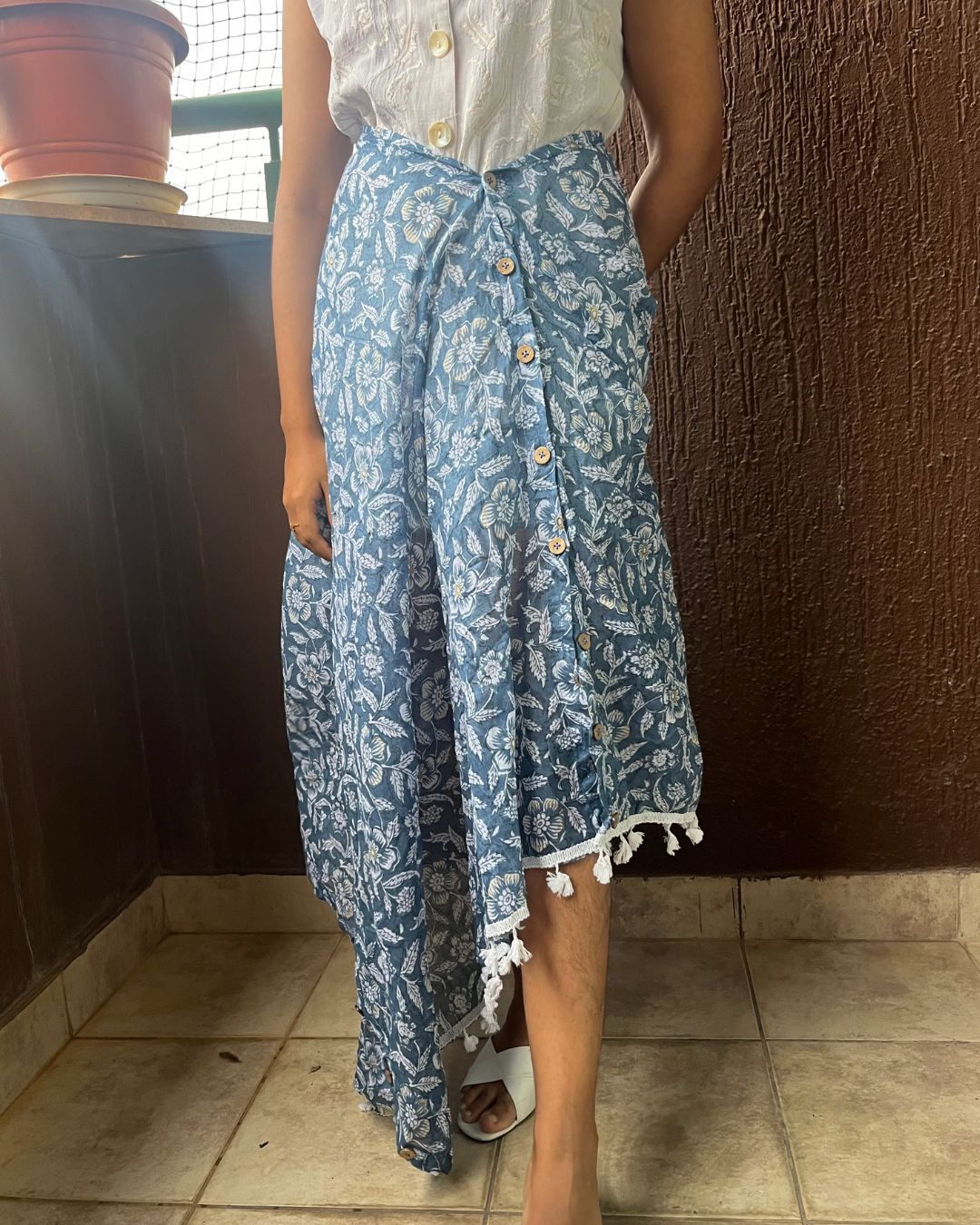Wrap & Roll Duppata | Blue breeze