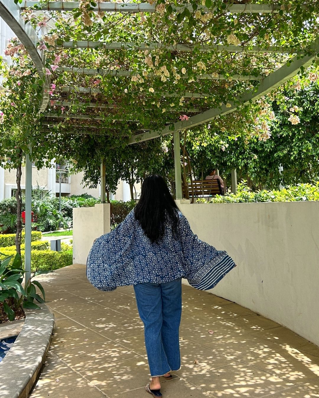 dupatta, indigo dupatta, kimono, cotton dupatta, indigo cotton dupatta