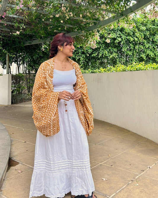 dupatta, mustard dupatta, kimono, cotton dupatta, mustard cotton dupatta