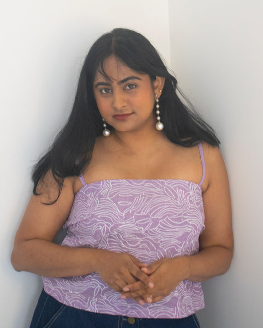 Jamun Strappy Top With Bow Back Detailing