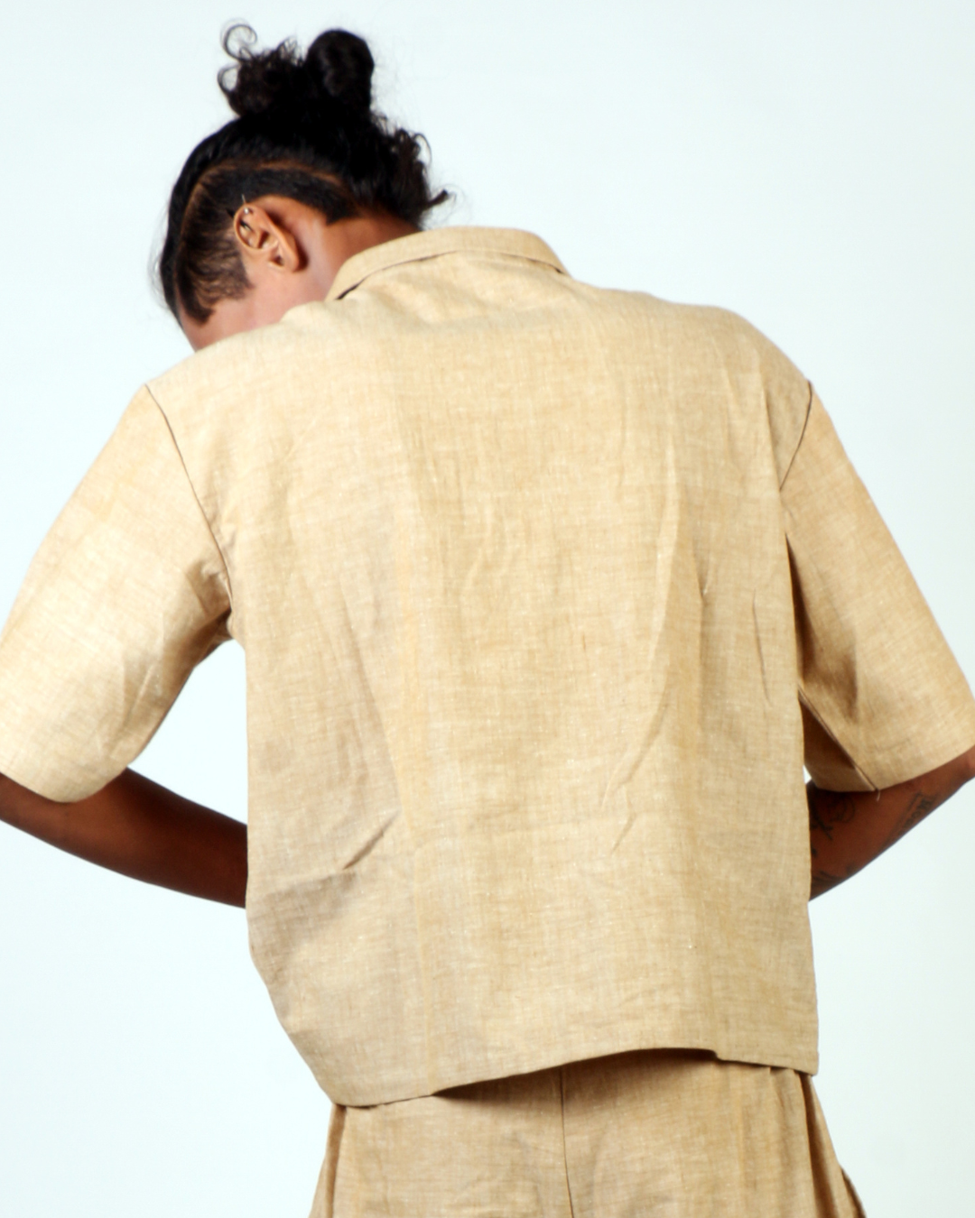 Green/Brown cotton shirt