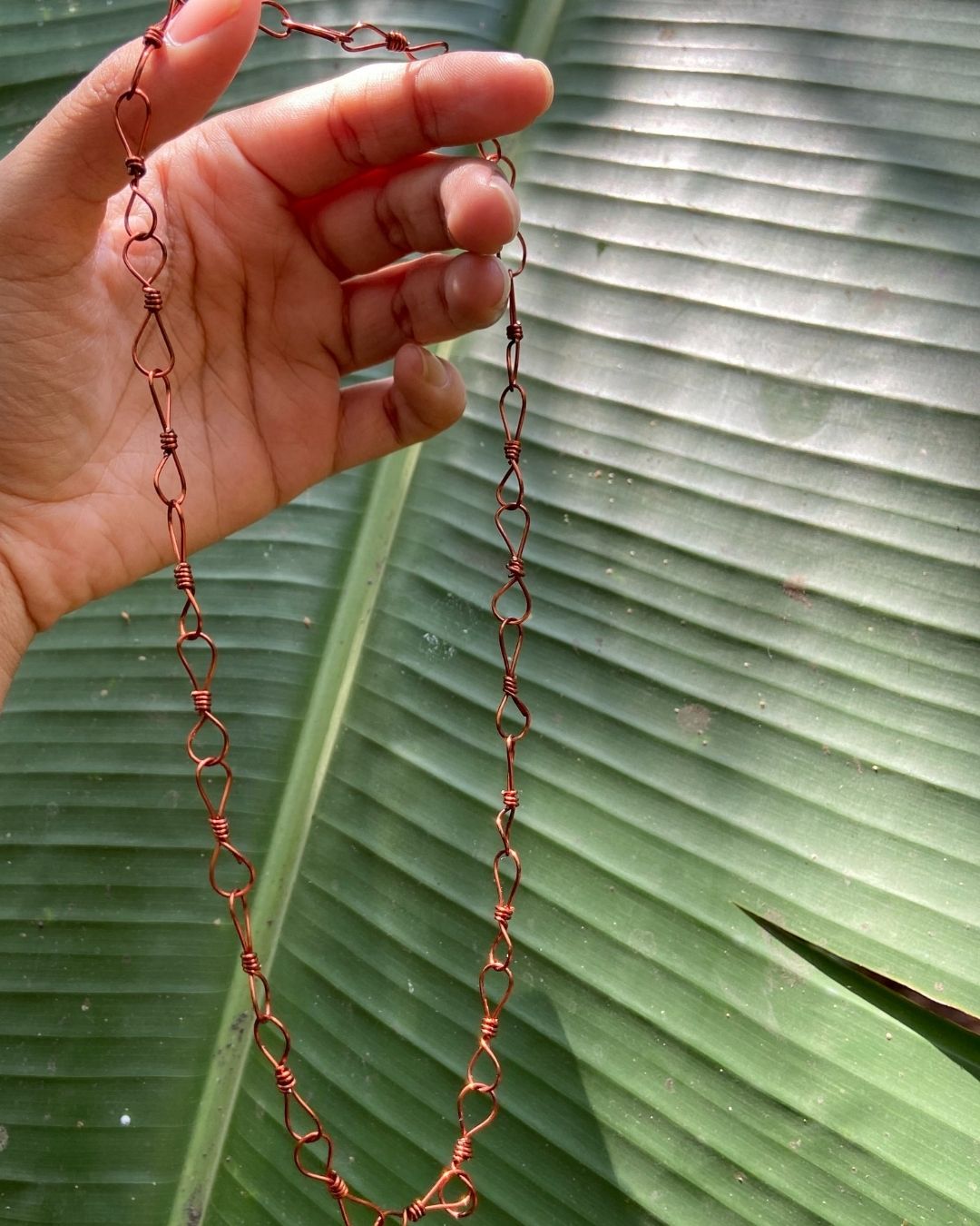 Genderfluid copper chain jewellery