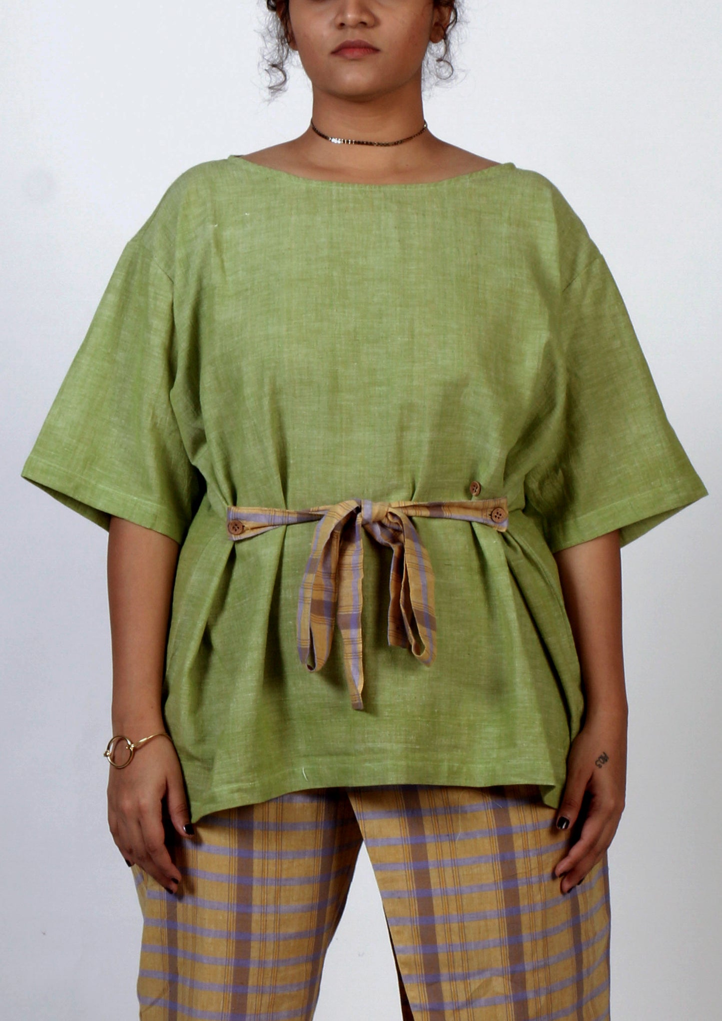 Green cotton tunic
