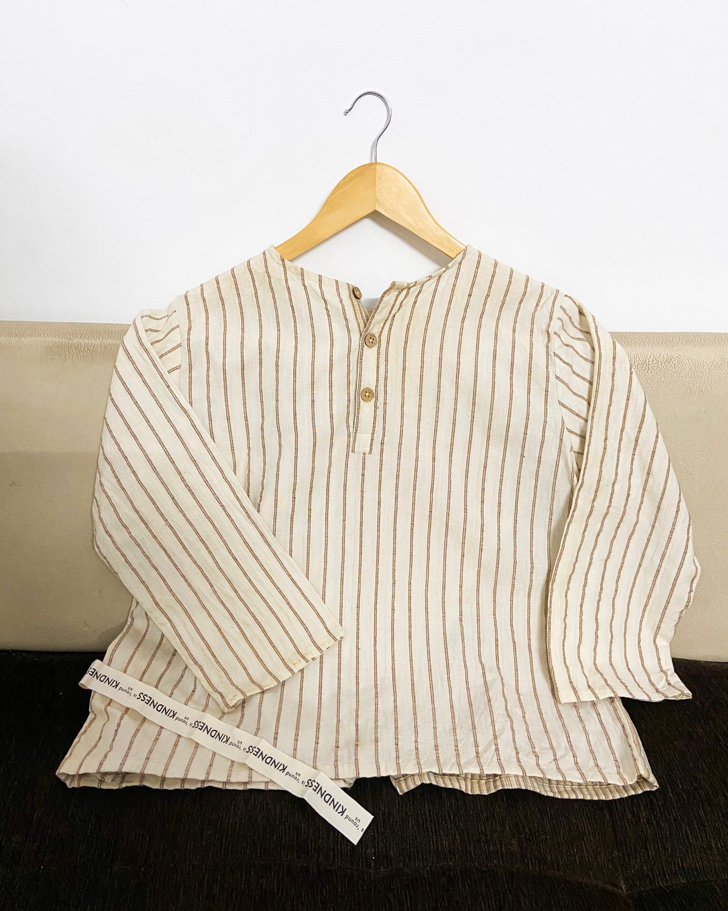 Handwoven cotton overlap reversible top