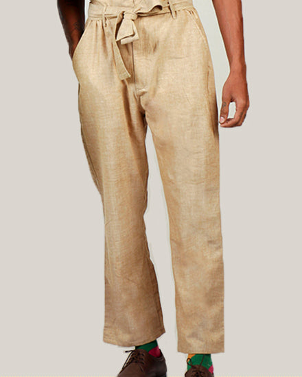 Green cotton summer trousers