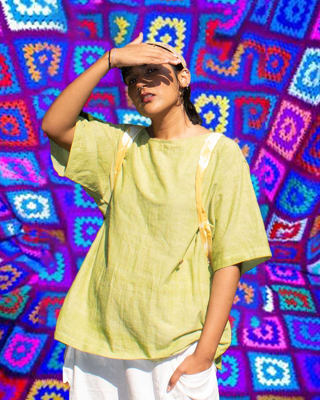 Green cotton tunic