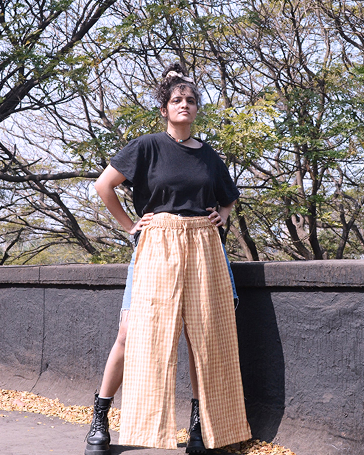 Handwoven cotton checks pyjamas/trousers
