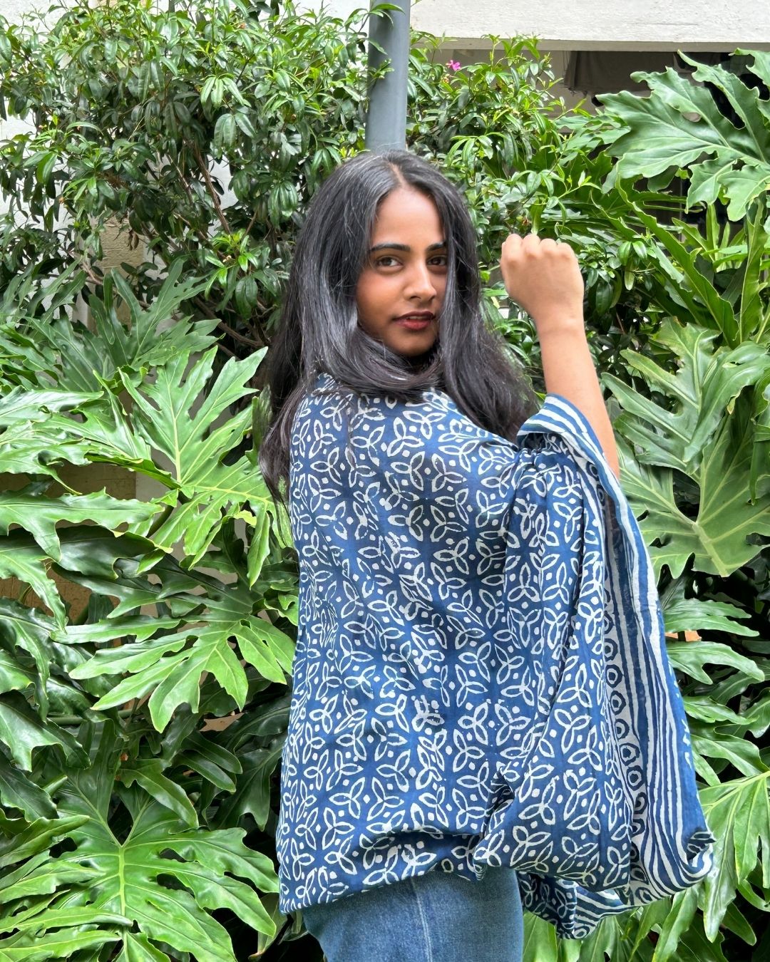 dupatta, indigo dupatta, kimono, cotton dupatta, indigo cotton dupatta 