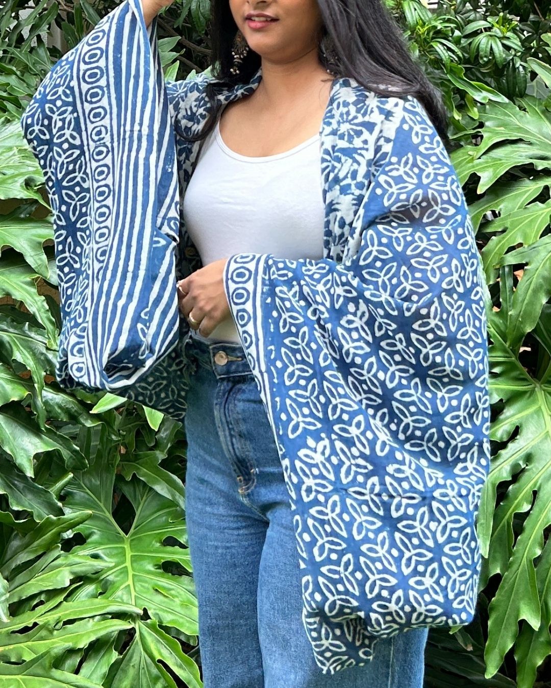 dupatta, indigo dupatta, kimono, cotton dupatta, indigo cotton dupatta 