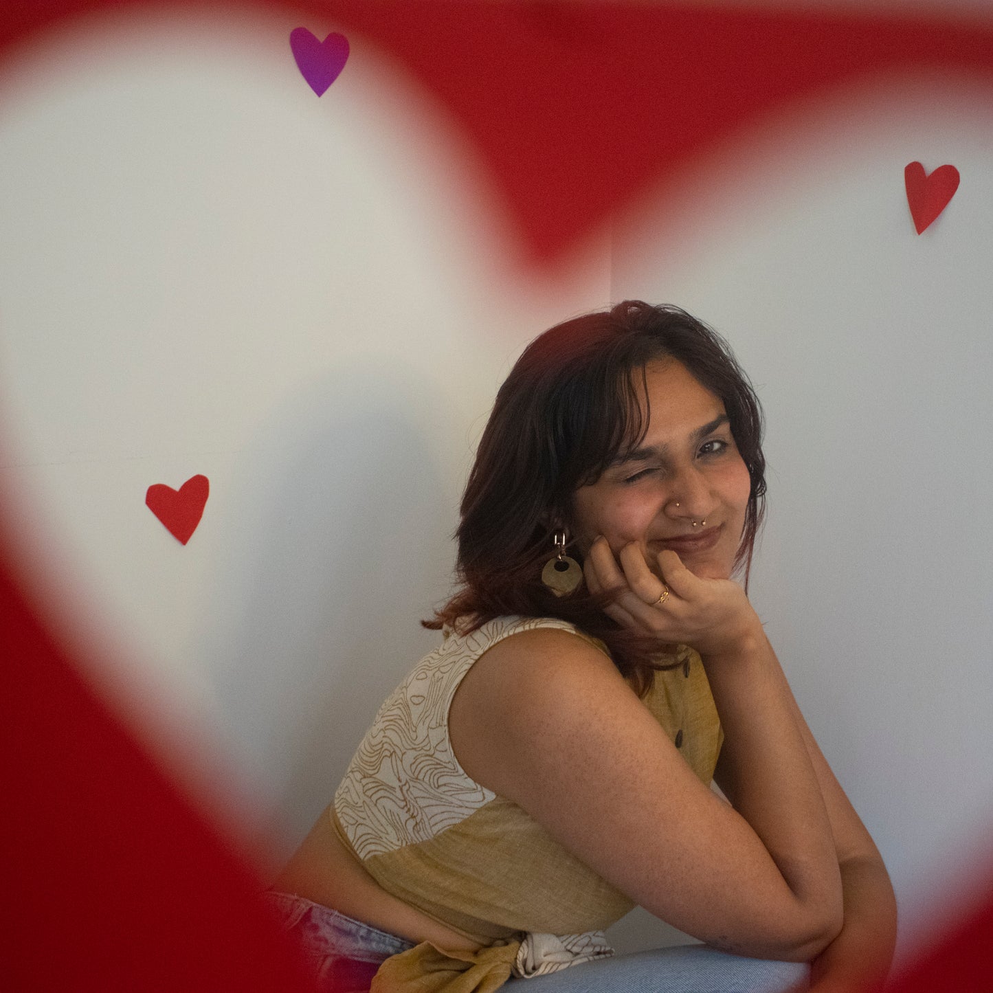 Coconut Barfi Reversible Wrap Top With Tie Up Detail