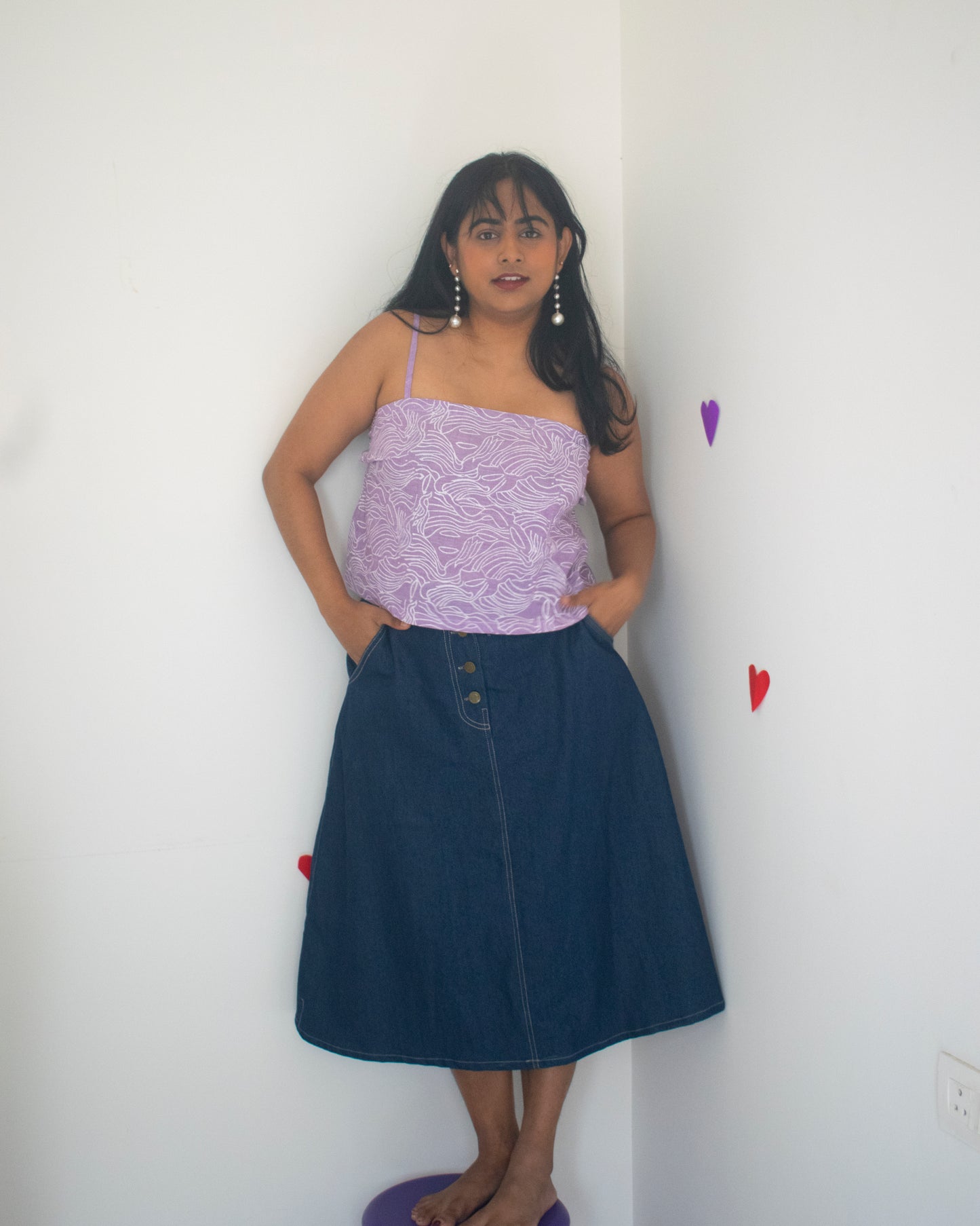 Jamun Strappy Top With Bow Back Detailing