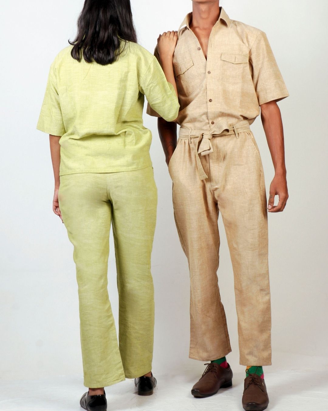 Khadi cotton shirt and trousers set (2 pcs)
