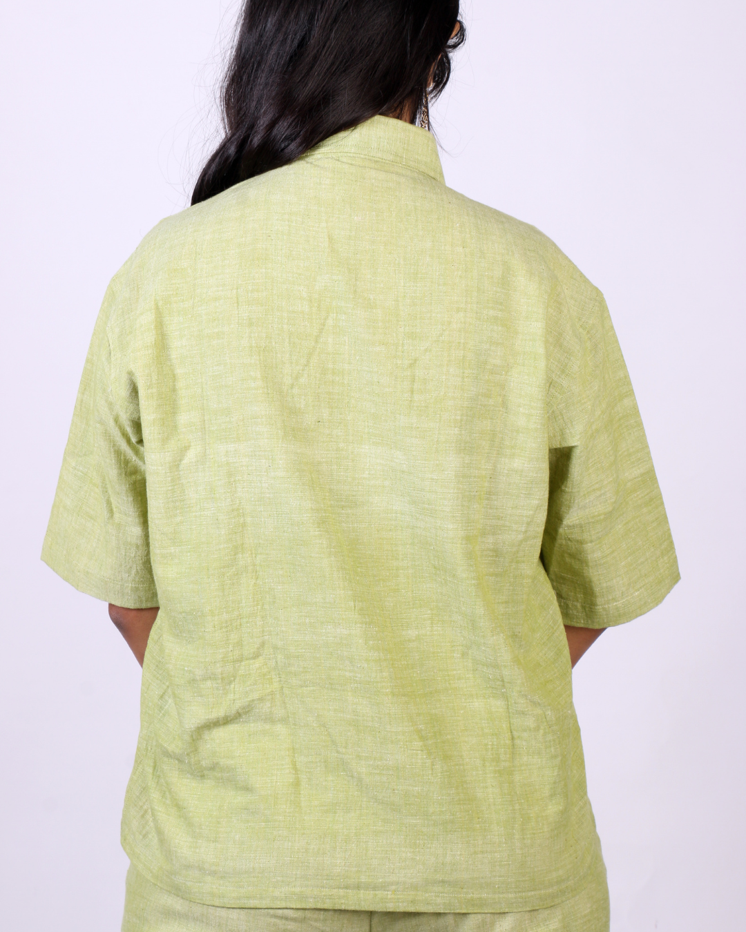 Green/Brown khadi cotton shirt